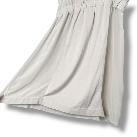 J. Crew Women’s Hideaway Gray Dress Silk Panel Short Sleeve Scoopneck Size Small - Picture 5 of 9